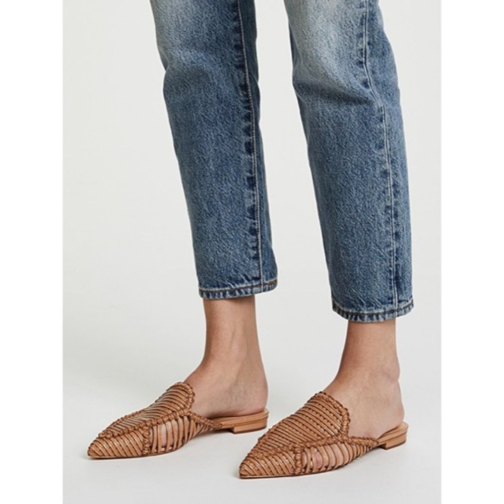 SCHUTZ Marli Point Toe Mules in Desert